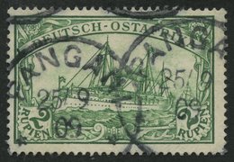 DEUTSCH-OSTAFRIKA 20 O, 1901, 2 R. Dunkelsmaragdgrün, Ohne Wz., Stempel PANGANI, Pracht, Gepr. Bothe, Mi. 100.- - África Oriental Alemana