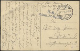 LETTLAND 768 BRIEF, K.D. FELDPOSTEXPED. DER 88. INFANTERIE-DIV. A, 24.7.16, Auf Ansichtskarte (Der Krieg Im Osten-Heiden - Latvia