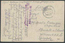 1917, Feldpostkarte Der Richthofen Jagdstaffel 11, FP-Nr. 404, Mit Violettem L3 Dto. Und Stummem Stempel, Pracht -> Auto - Occupation 1914-18