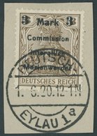 MARIENWERDER 24AIIb BrfStk, 1920, 3 M. Auf 3 Pf. Dunkelorangebraun, Type AIIb, Prachtbriefstück, Fotobefund Bock, Mi. (3 - Andere & Zonder Classificatie