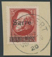 SAARGEBIET 29 BrfStk, 1920, 3 M. Bayern-Sarre, Stempel ST. INGBERT, Prachtbriefstück, Kurzbefund Braun, Mi. (200.-) - Altri & Non Classificati