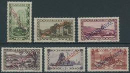 SAARGEBIET D 16-21 **, 1927, Landschaftsbilder V, Postfrischer Prachtsatz, Mi. 220.- - Dienstmarken