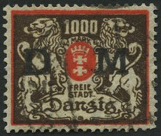 DIENSTMARKEN D 40 O, 1923, 1000 M. Rot/schwarzbraun, Pracht, Gepr. Dr. Oechsner Und Infla, Mi. 120.- - Otros & Sin Clasificación
