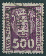 PORTOMARKEN P 19X O, 1923, 500 Pf. Dunkelpurpur, Wz. 3X, Pracht, Gepr. Gruber Und Infla, Mi. 700.- - Autres & Non Classés