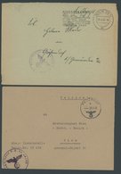 1942-44, SS Leibstandarte Adolf Hitler, 3 Verschiedene Feldpostbriefe Mit Dienst- Und Feldpostnotstempeln, Dabei Sonderk - Ocupación 1938 – 45