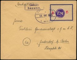 FREDERSDORF Sp 170F BRIEF, 1945, 5 Pf., Rahmengröße 43x31.5 Mm, Große Wertziffern, Mit Abart Wertziffern Seitlich, Auf D - Posta Privata & Locale