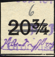 GROSSRÄSCHEN-VORLÄUFER V 22IU O, 1945, 6 Pf. Wertziffer Schwarz Statt Rot, Ungezähnt, Pracht, Gepr. Dr. Arenz, Mi. 400.- - Postes Privées & Locales