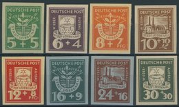 LÜBBENAU 1-8B **, 1946, Wiederaufbau, Ungezähnt, Postfrischer Prachtsatz, Mi. 80.- - Otros & Sin Clasificación