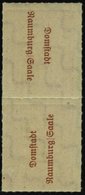 NAUMBURG 6SK **, 1946, 12 Pf. Dunkelrosarot Im Senkrechten Kehrdruckpaar Mit Beiden Typen, Pracht, Mi. 100.- - Andere & Zonder Classificatie