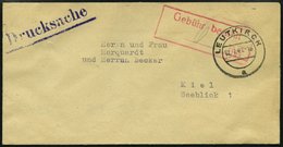 ALL. BES. GEBÜHR BEZAHLT LEUTKIRCH, 12.1.47, Roter R2 Gebühr Bezahlt/6 Rpf Auf Drucksachenumschlag, Pracht - Altri & Non Classificati