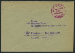 ALL. BES. GEBÜHR BEZAHLT STUTTGART BEZAHLT, 19.2.47, Roter K1 Auf Prachtbrief - Altri & Non Classificati