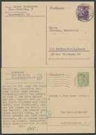 BERLIN UND BRANDENBURG P 1/2 BRIEF, 1945, Berliner Bär, Ohne Postleitzahlkreise, 2 Gebrauchte Prachtkarten - Sonstige & Ohne Zuordnung