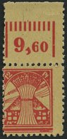 MECKLENBURG-VORPOMMERN 18cG **, 1945, 12 Pf. Rosarot, Druck Auf Gummiseite, Oberrandstück, Pracht, Fotobefund Kramp, Mi. - Andere & Zonder Classificatie