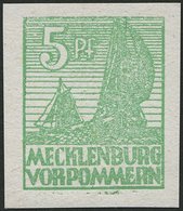 MECKLENBURG-VORPOMMERN 32xb **, 1946, 5 Pf. Mittelgrün, Kreidepapier, Pracht, Gepr. Kramp, Mi. 240.- - Sonstige & Ohne Zuordnung
