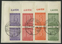 WEST-SACHSEN 116-19AXUo BrfStk, 1945, Mügeln, Wz. X, In Senkrechten Paaren Vom Bogenoberrand, Dort Ohne Waagerechte Zähn - Otros & Sin Clasificación