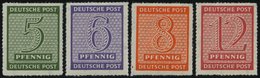 WEST-SACHSEN 116-19DX **, 1945, Roßwein, Durchstochen 16, Wz. X, Prachtsatz, Gepr. Ströh, Mi. 100.- - Sonstige & Ohne Zuordnung