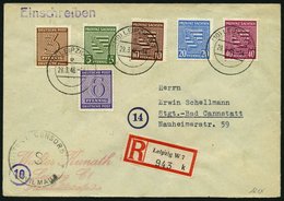 WEST-SACHSEN 121X BRIEF, 1945, 6 Pf. Versuchszähnung Mit Zusatzfrankatur Auf Einschreibbrief, Zensurstempel, Pracht, Gep - Andere & Zonder Classificatie