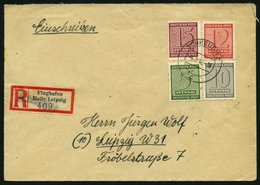 WEST-SACHSEN 133Ya BRIEF, 1945, 15 Pf. Lilakarmin, Wz. 1Y, Mit Zusatzfrankatur Auf Einschreibbrief Aus SCHKEUDITZ Mit Pr - Altri & Non Classificati