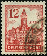 WEST-SACHSEN 155X O, 1946, 12 Pf. Abschiedsserie, Wz. 1X, Stempel MATSCHE, üblich Gezähnt, Pracht Gepr. Zierer, Mi. 700. - Andere & Zonder Classificatie