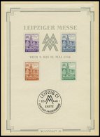 WEST-SACHSEN Bl. 5SX (*), 1946, Großblock Leipziger Messe, Wz. 1X, Type I, Mit Schutzhülle, Pracht, Mi. (500.-) - Altri & Non Classificati