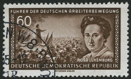 DDR 478XI O, 1955, 60 Pf. Rosa Luxemburg, Wz. 2XI, Pracht, Gepr. Schönherr, Mi. 60.- - Autres & Non Classés