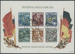 DDR Bl. 13 O, 1955, Block Engels, Tagesstempel, Pracht, Gepr. König, Mi. 180.- - Sonstige & Ohne Zuordnung