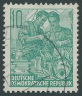 1959, 10 Pf. Bläulichgrün, Gezähnt K 14, Mit Neu Entdeckter Abart Ohne Vorderseitigem Kreidestrich, Pracht, RRR!, Bisher - Sonstige & Ohne Zuordnung