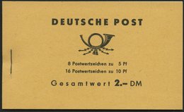 ZUSAMMENDRUCKE MH 4a2 **, 1962, Markenheftchen Ulbricht, Ohne Bogenzählnummer, Rechts Nicht Durchgezähnt, Pracht, Mi. 10 - Se-Tenant