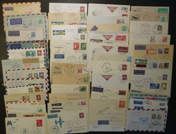 LOTS 1959, 60 Meist Verschiedene Flugpostbelege, überwiegend Eröffnungs-und Sonderflüge, Pracht - Sonstige & Ohne Zuordnung