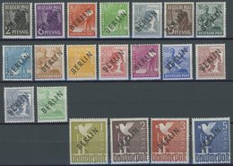 BERLIN 1-20 *, 1948, Schwarzaufdruck, Falzrest, Prachtsatz, Mi. 130.- - Altri & Non Classificati