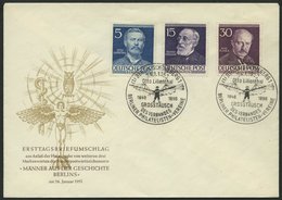 BERLIN 92,96,99 BRIEF, 1953, 5, 15 Und 30 Pf. Berühmte Berliner Auf Amtlichem FDC, Pracht, Mi. 100.- - Altri & Non Classificati