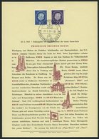 BERLIN 185/6 BrfStk, 1959, 40 Und 70 Pf. Heuss Auf Privatem Ersttagsblatt Mit Ersttags-Sonderstempel, Pracht - Sonstige & Ohne Zuordnung