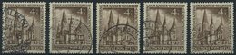 ENGROS 106 O, 1953, 4 Pf. Gedächtniskirche, 5 Prachtwerte, Gepr. D. Schlegel, Mi. 100.- - Verzamelingen