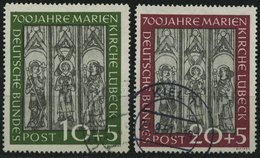 BUNDESREPUBLIK 139/40 O, 1951, Marienkirche, Pracht, Mi. (160.-) - Sonstige & Ohne Zuordnung