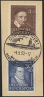 BUNDESREPUBLIK 146 BrfStk, 1951, 30 Pf. Pestalozzi Mit Zusatzfrankatur (Mi.Nr. 143) Auf Prachtbriefstück - Altri & Non Classificati