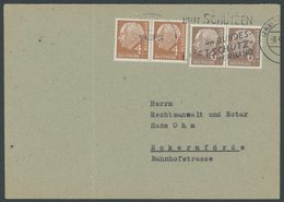 BUNDESREPUBLIK 178,180 Paar BRIEF, 1958, 4 Und 6 Pf. Heuss, Je In Waagerechten Paaren Auf Brief (senkrecht Gefaltet), Pr - Altri & Non Classificati