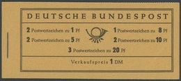 MARKENHEFTCHEN MH 4YI RLV I **, 1960, Markenheftchen Heuss Lieg. Wz., Erstauflage, Randleistenvariante I, Postfrisch, Pr - Autres & Non Classés