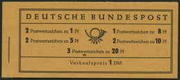 MARKENHEFTCHEN MH 4YII **, 1960, Markenheftchen Heuss Lieg. Wz., Type II, Pracht, Mi. 90.- - Sonstige & Ohne Zuordnung