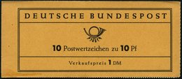 ZUSAMMENDRUCKE MH 6a **, 1960, Markenheftchen Heuss Lumogen, Erstauflage, Stark Fluoreszierend, Pracht, Gepr. D. Schlege - Andere & Zonder Classificatie