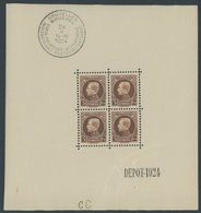 BELGIEN 186KB **, 1924, 5 Fr. Internationale Briefmarkenausstellung Im Kleinbogen (4), Pracht, Mi. 420.- - Sonstige & Ohne Zuordnung