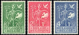 BELGIEN 976-78 **, 1953, Europa, Prachtsatz, Mi. 65.- - Altri & Non Classificati