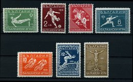 BULGARIEN 242-48*, **, 1931, Balkan-Olympiade, Falzrest, 50 L. Postfrisch, Prachtsatz - Autres & Non Classés