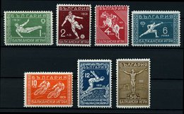 BULGARIEN 242-48*, **, 1931, Balkan-Olympiade, Falzrest, 50 L. Postfrisch, Prachtsatz - Sonstige & Ohne Zuordnung