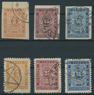 BULGARIEN P 4-9 O, Portomarken: 1885-87, Ziffer, Ungezähnt Und Gezähnt, 2 Prachtsätze - Andere & Zonder Classificatie