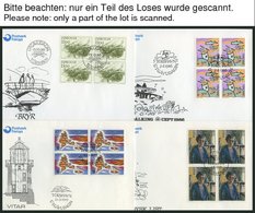 FÄRÖER VB BRIEF, 1984-88, 14 Verschiedene Komplette Ausgaben, Je Im Viererblock Auf FDC, Pracht, Mi. (350.-) - Other & Unclassified