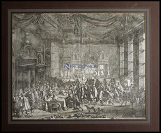 FREDERIKSBORG: Friedens=Banquet Zu Friderichsburg Vom 3. - 5. März 1658, Dekorative Ansicht Vom Festmahl Mit Genauer Bes - Litografia