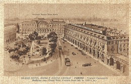 2704 " TORINO - GRAND HOTEL ROMA E ROCCA CAVOUR " CARTOLINA POSTALE ORIG. NON SPEDITA - Bar, Alberghi & Ristoranti