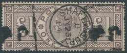 GROSSBRITANNIEN 85 O, 1881, 1 £ Bräunlichlila, Wz. 11, K1 SHAFTESBURY, Pracht, Mi. 1600.- - Altri & Non Classificati