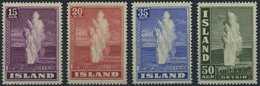 ISLAND 193-96 **, 1938, Geysir, Prachtsatz, Mi. 110.- - Autres & Non Classés