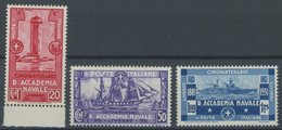 ITALIEN 369-71 **, 1931, Marineakademie Livorno, Postfrischer Prachtsatz, Mi. 85.- - Oblitérés